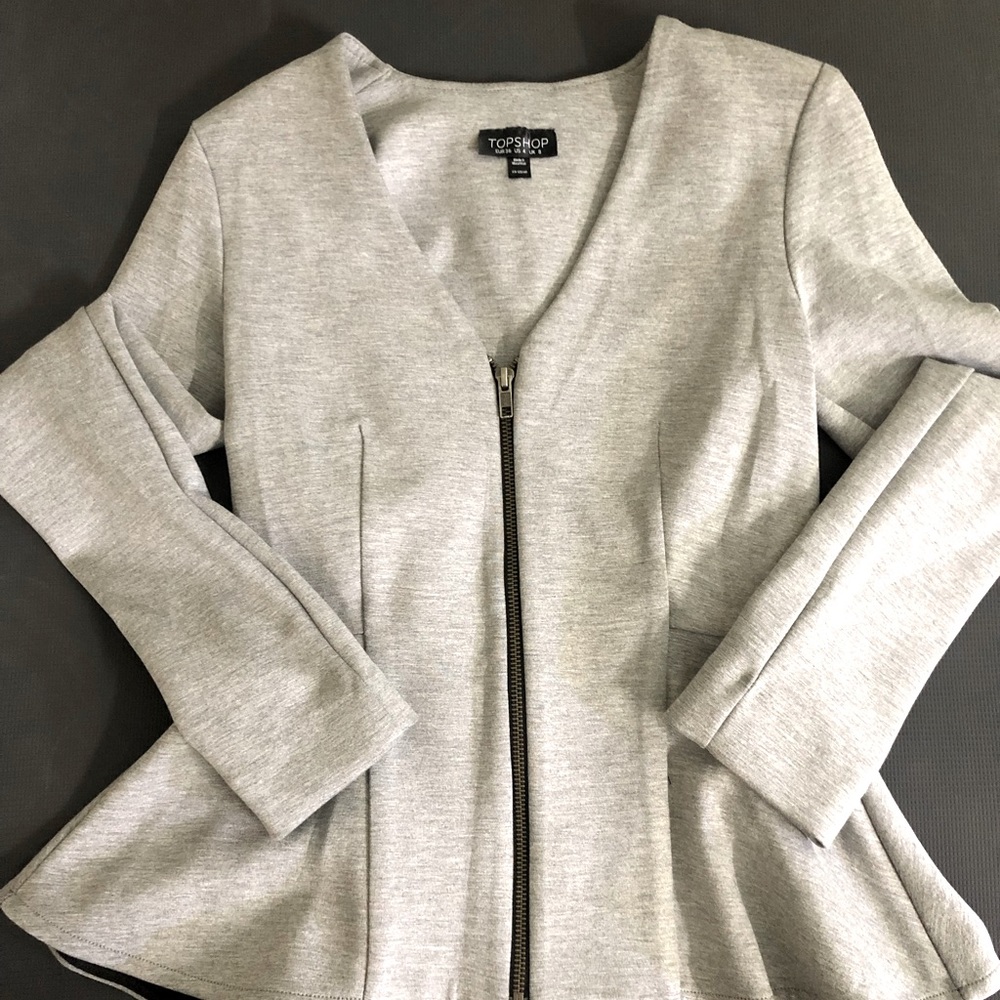 TOPSHOP Gray Blazer/Jacket